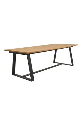 Wilsona table 240x100 Alu Black/Teak fine sanded
